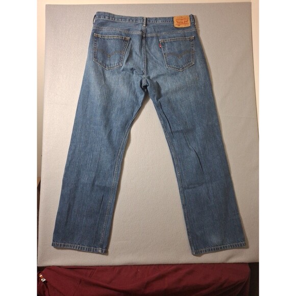 Levis 559 Jeans Mens 36x34 Denim Pants Washed Out Wide Leg Straight Loose Work - Picture 11 of 13